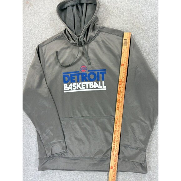 Detroit Pistons NBA Warmup Hoodie Sweatshirt (Men's XL)‎ Gray - Picture 5 of 11